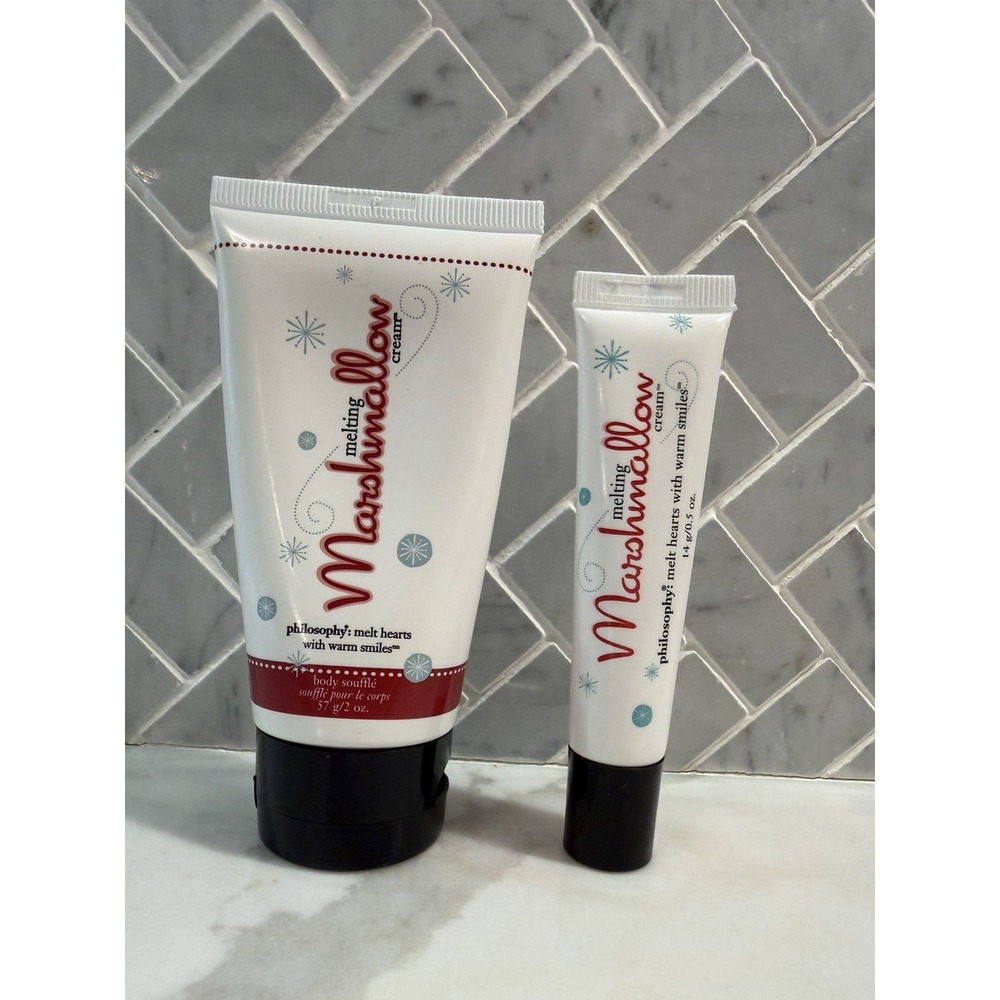 Philosophy Melting Marshmallow Lot Of 2 Body Soufflé And Lip Balm Sealed!